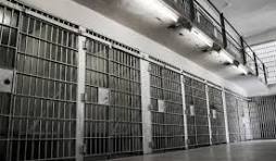 A row of prison cells